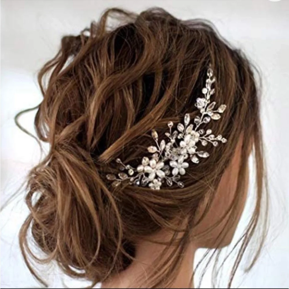 Austrian Crystal Floral Hair Jewelry Accesory